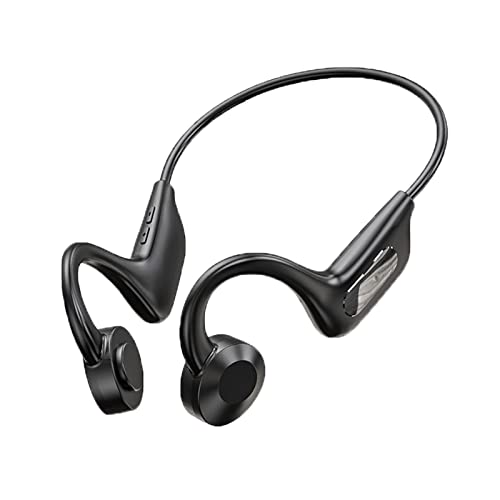 Open-Ear Bluetooth Headphones Sport Headset Air Conduction Wireless Earphones with Handfree Microphone Micro SD MP3 Player 10 hrs Playtime IPX5 Sweatproof (Black)