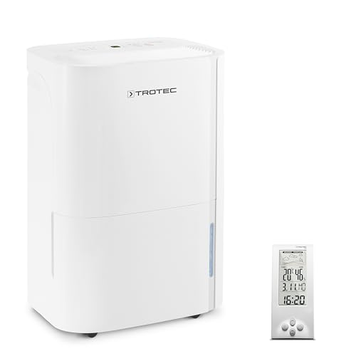 TROTEC Deshumidificador eléctrico TTK 66 E / 24L / Pantalla LED/Desagüe 3L / Portátil/Para Habitaciones de 50m² / Filtro/Silencioso / 440 W/Auto-Apagado/Temporizador/Higrostato