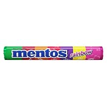Mentos Chewy Mint Candy Roll ، قوس قزح ، عدم الذوبان ، 1.32 أونصة / 14 قطعة