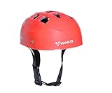 Vamos Cycling and Skating Sports Helmet for Kids Boys and Girls of Age 6-12 Years with Adjustable Straps (Matte Red)