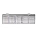 Garage Tek Slatwall Bins- 5 Compartment Tip Storage Bins w/Wall Mount Bracket | 23-5/8-in W x 6-1/2-in H x 5-1/4-In D | Tilt Bin Storage System, Mounts on TekPanel, TekTrak, & Most Other Slat Walls