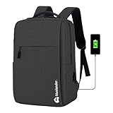 Bluelander Mochila para Laptop, Mochila de Viaje, Impermeable, Tablet, iPad y Cámara, Bolsillos Ocultos con Puerto de...