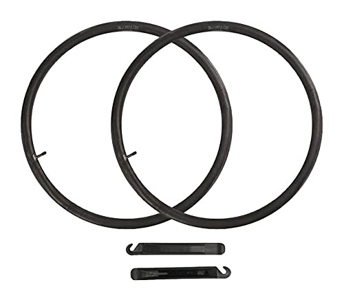 DEAVER Camera d'Aria per Bici da 2 Pezzi per Pneumatici per Mountain Bike da Strada in Gomma butilica per Bicicletta, 32 mm, 1.75/2.125, valvola Schrader Nera (16 Pollici)