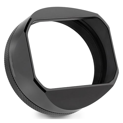 LH-X54B �X�N�G�A�����Y�t�[�h 49mm �A�_�v�^�[�����O�t�� X100VI X100vi X100V �J�����p(Black Lens Hood)