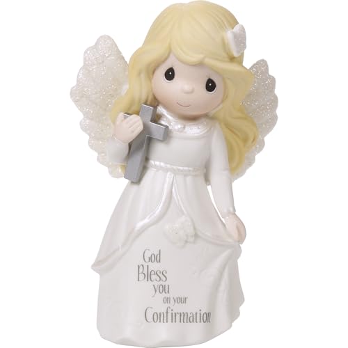 Preciosos Momentos Comunión Regalos Comunión ángel Crema Porcelana Figura Decorativa, Multicolor