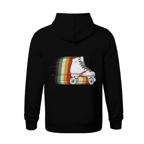 Kids Retro Roller Skate Boys Girls Lightweight Kangaroo Pocket Fleece Hoodies3