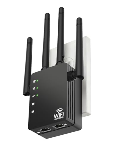 Image of WiFi Extender Signal Booster with Strong Coverage, 1200Mbps WiFi Extender | WiFi Repeater Dual Band 5GHz /2.4GHz, 12880 Sq.Ft Long Range, 105-Device Compatibility, Easy Install for Home Use