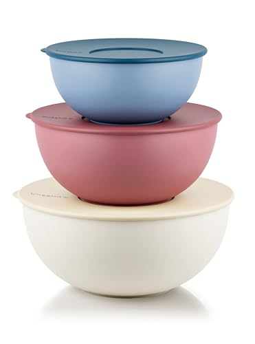 Guzzini - Everywhere Bio, Lot de 3 récipients saladiers avec couvercles - 29268652 - Multicolour, 28,8x28,8xh13,9-2000, 3500, 5000 cc - 29268652