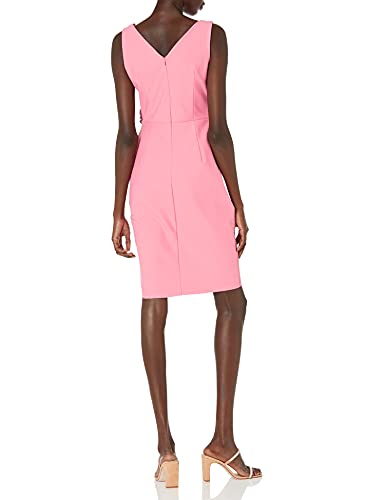 Alex Evenings Women's Slimming Short Ruched Cocktail Dress with Ruffle (Petite and Regular Sizes),Guava, 18