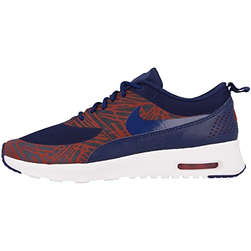 Nike Air Max Thea Print, Sneakers Basses femme, Bleu (Lyl Bl/Lyl Bl-Unvrsty Rd-White), 36.5 EU (3.5 UK)