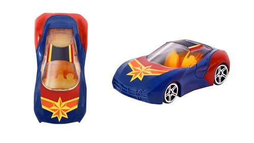 Image of Marvel Go Collection | Knight Speed | Captain 1:64 Diecast Toy Car | Ages 3 and Up | Collect Them All, Blue