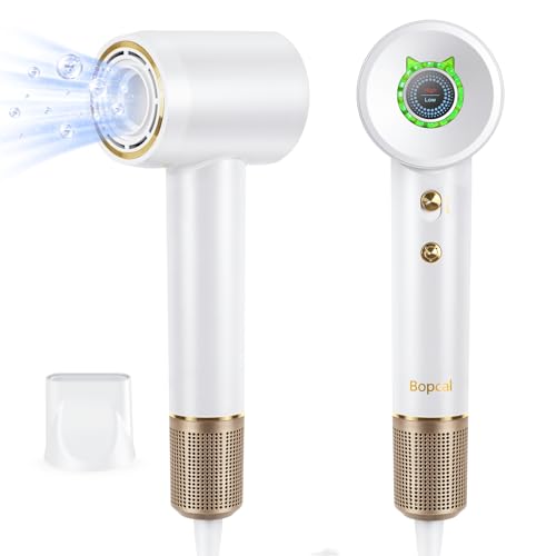 Bopcal Secador De Pelo Alta Velocidad Con Iónico - Profesional De Secado Rápido Con 110000upm, Silenciador Para Viajes, Regalo Bopcal Secador De Pelo Alta Velocidad Con Iónico - Profesional De Secado Rápido Con 110000upm, Silenciador Para Viajes, Regalo