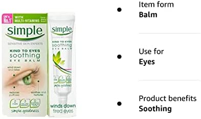 Simple Kind To Eyes Soothing Eye Balm 15Ml - Pack of 2