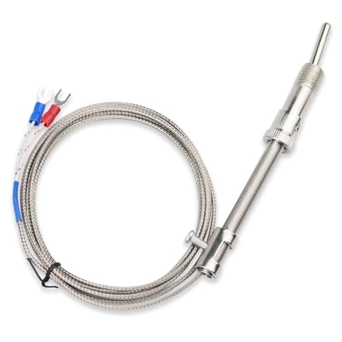 Termopar K sensor de temperatura M12 con resorte de 2 metros ajustable