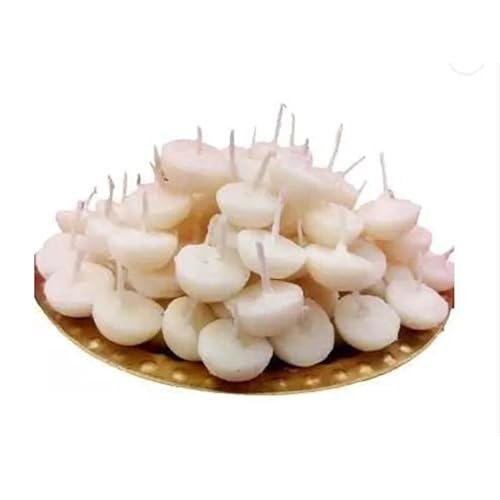 Image of Om Phool Batti Readymade Pure Cow Ghee Diya Batti for Puja,2 Jar of 300 Pcs