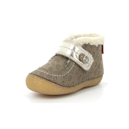 Bottillons fille Kickers So Schuss en cuir véritable pour enfant