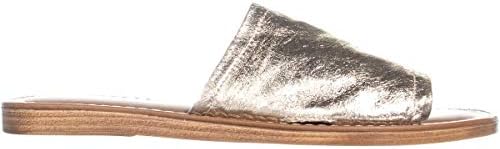 Bella Vita Womens Gold Cushioned Open Toe Leather Slide Sandals Shoes 9 | Image 4