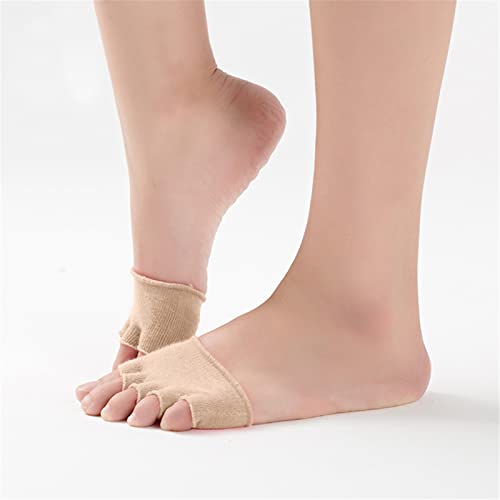 3 Pairs Women Yoga Sport Non Slip Open Toes Socks Half Grip Heel Five Finger Socks Girl Socks #TOP2