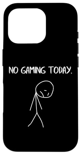 No Gaming Today Sad Stickman �ʔ��� �r�f�I�Q�[�}�[ �j�� �j�̎q �L�b�Y �X�}�z�P�[�X iPhone 16 Pro �p