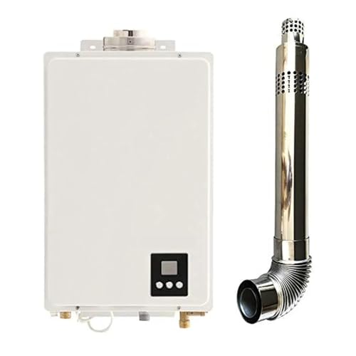 Calentador de agua sin tanque de 6.4 GPM a gas natural con panel de control LCD y ventilación directa for toda la casa.,con buen aislamiento