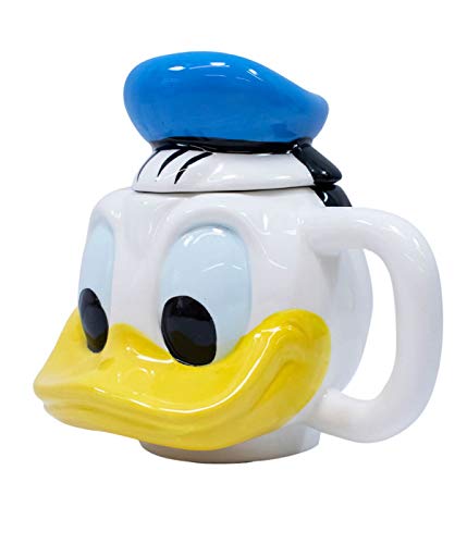 Caneca Porcelana Rosto Pato Donald 470 Ml - Disney