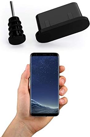 10x Anti Dust Plugs for Smartphone, MacBook, Laptop | USB-C Dust Plug for Samsung Galaxy S8, S9, S10 | Silicone Dust Plug – Black