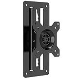 WALI Single Monitor Wall Mount, Height Adjustable for 17-32 inch Computer Monitor Bracket, up to 17.6 Lbs, Fits 1 Screen with Max Mounting Holes 100x100mm (1732LM), Black