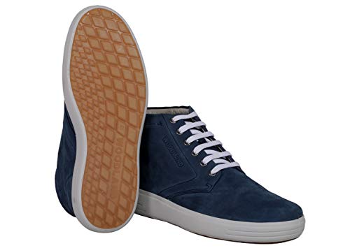 Image of Woodland Men's Blue 1 Leather Boots-6 UK /India (40)(GB 2519117 Blue 1 6)