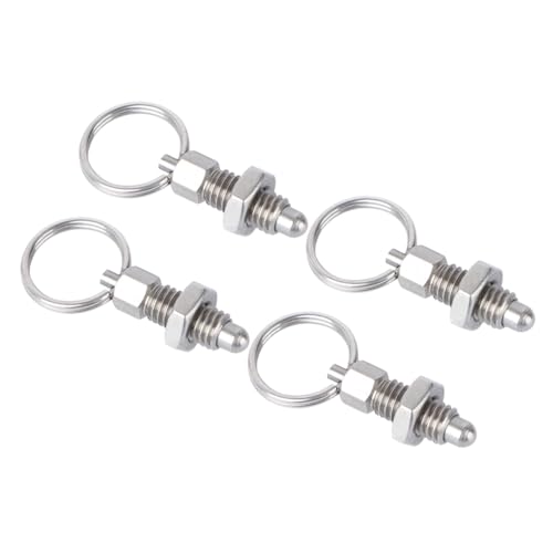 Veemoon 4 Piezas Pasador Elástico de Acero Inoxidable Resorte Émbolo Elástico de 6 MM para Uso Industrial y Reparación