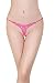 ToJoy Women's See-through Lace Embroidered Thong Temptation Short Pants Pink