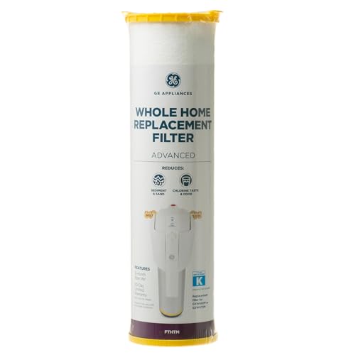 Image of GE FTHTM Whole House Water Filter, Replacement for Water Filtration System, NSF Certified: Reduces Chlorine, Sediment, Rust & Other Impurities, Replace Every 3 Months for Best Results, 1 Filter