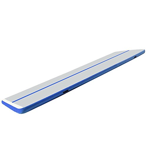 86 York 10ft 13ft 16ft 20ft Inflatable Gymnastics Air Track Tumbling Mat with Pump for Gym/Home/Yoga/Training/Kids/Sport/Taekwondo/Game (20ftx3.3ftx8(6X1X0.2m), LightBlue)
