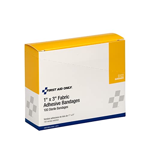 image for First Aid Only G122 1 x 3 Inch Fabric Bandages, First Aid Kit Refill S