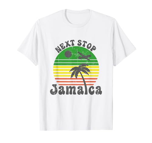 Divertido Siguiente Parada Jamaica Vacaciones de Verano Mujeres Camiseta