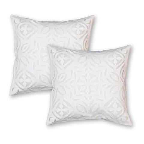 Peepul Tree Applique Work Cushion Covers Pack of 2 Cover