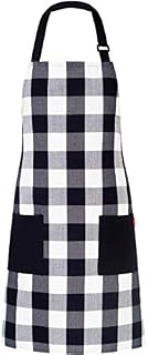 ALIPOBO Chef Bib Apron for Men Women, Kitchen Cooking Apron with 2 Pockets, 40"