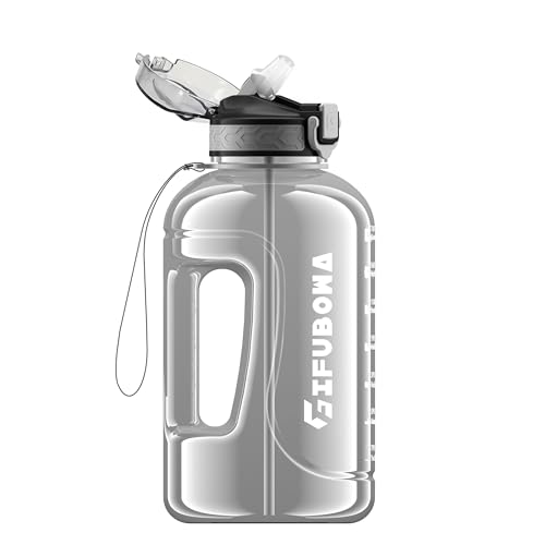 GIFUBOWA Sports Water Bottle 2 Liter BPA Free Large Capacity Daily Reminder Drinks Jug for Outdoor Camping