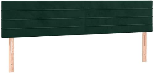 vidaXL Kopfteile Dunkelgrün 180x5x78/88 cm Samt
