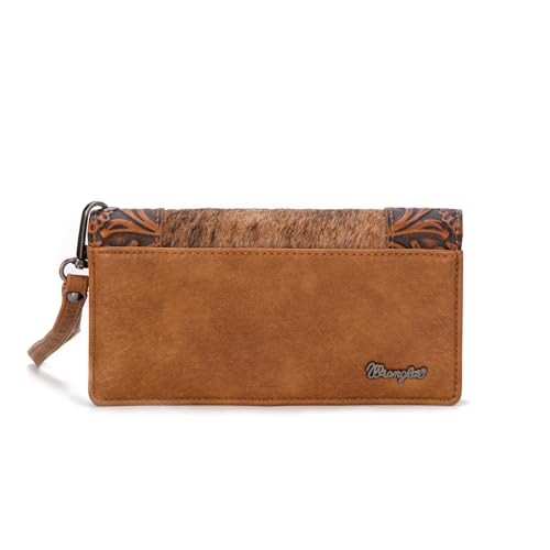 Image of Wrangler Wristlet Wallets Western Wallet for Women Floral Tooled Womens Wallet Boot Stitch Purses