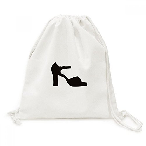 Sac à dos à cordon femme avec motif de hauts talons pour voyage et grand sac shopping