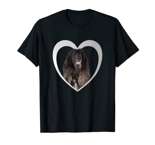 Sabueso afgano - Perro afgano amante del corazón - Sabueso afgano Camiseta