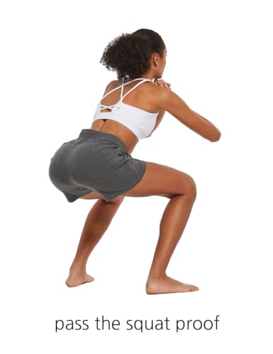 Image of BALEAF Women's Cotton Yoga Shorts Sweat Athletic Lounge Beach Shorts Jersey Pull On with Drawstring Pockets Summer