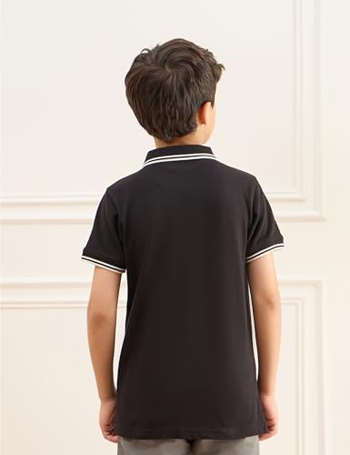 Image of Amazon Brand - Symbol Boys Cotton Rich Solid Polo Tshirt | Collar Tshirts | Half Sleeves | Plain-Regular Fit