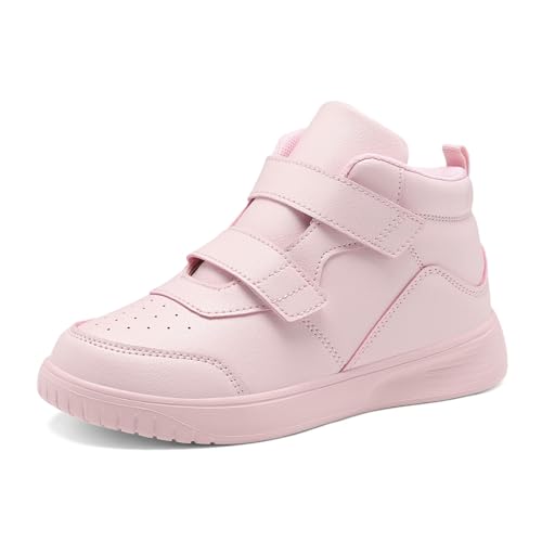 Image of RTOUNT Girls Pink Trainers Boys Running Tennis Sneakers Big Kids Lightweight Breathable Walking Casual Sport Shoes Child 2 UK