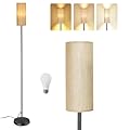 VEYFIY Floor Lamp with 9W Bulb, 3 Color Temperatures, Tall Modern Standing Lamp with Foot Switch - Perfect for Bedroom, Living Room, Office, Reading & Working, Black