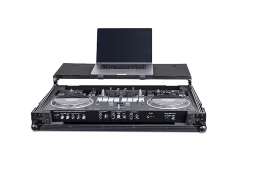 Headliner Pitch Black Flight Case Compatible with Pioneer DJ DDJ-REV7, with Laptop Platform & Wheels