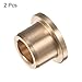 Flange Bearing Sleeve 12mm Bore 18mm OD 15mm Length 3mm Flange Thickness Bronze Bushing Self-Lubricating Bushings Sleeve for Industrial Equipment(2,12mmx18mmx15mm)