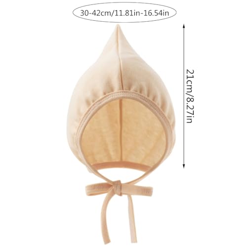 Baby Hat Warm and Fashionable Fetal Caps Breathable Infants Bonnet with Windproof for Spring Fall White3