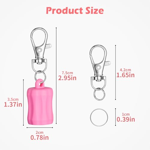 Image of TOOVREN 4PCS lip Gloss Holder Keychain Flexible Silicone lip Balm Keychain Sleeve for Cap 0.55-0.7in Replacement Portable Keychains Accessories for Lanyard or Bag