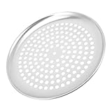 GLEAVI Pizza Backform mit Perforierte Aluminium Pizzapfanne für Gleichmäßiges Backen für Ofen und Küchenbedarf Hausgemachte Pizza und Backzubehör